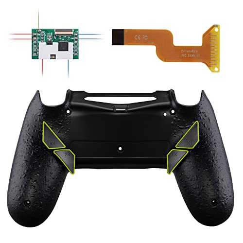 eXtremeRate Programmierbar Dawn Remap Kit für ps4 Controller, Rückseite Hülle Gehäuse Case&Upgrade-Board& 4 Back Paddles/Tasten Knöpfe für ps4 JDM-040/050/055-Texturiert Schwarz