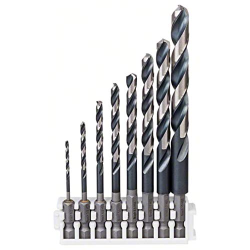 Bosch Accessories Professional 8tlg. Impact Control HSS Spiralbohrer Set (für Metall, Zubehör Schlagbohrmaschine)