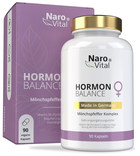 Hormon Balance Frauen Komplex mit Mönchspfeffer hochdosiert, Myo Inositol & Yamswurzel für Zyklus, PMS, PCO, Wechseljahre Menopause | 90 vegane Kapseln mit Agnus Castus