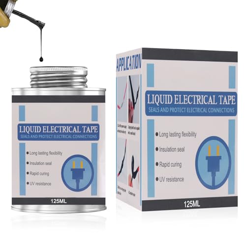 Fengyang® Flüssiggummi, Flüssiggummi Schwarz, Flüssiges Isolierband, Flüssiger Gummi, Flüssigkeit Isolieren Isolierband, Wasserdichtes Dichtmittel, für die Reparatur elektrischer Datenkabel (Black)
