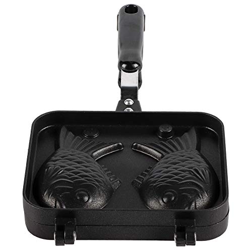 Taiyaki Waffeleisen, Tayaki Pfanne Fisch Form Antihaft Waffelbackform Taiyaki Fischform Kuchenform Doppelpfanne Taiyaki Maker, für Zuhause DIY Kochen Party Dessert
