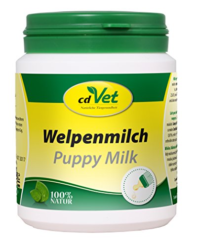 cdVet Naturprodukte Welpenmilch 90 g - Hund, Katze, Nager - Milchaustausch-Ergänzungsgfuttermittel - Ersatzmilch - Anteil an hochwertigem Kolostrum - stabil bleibende Verdauung - Abwehrkomponenten -