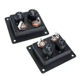 HIAKDOFT 2 Stück Box Lautsprecher Hintere Verdrahtungsplatine Lautsprecher Subwoofer Anschlüsse Quadratische Anschlüsse Lautsprecheranschlüsse Quadratische Anschlüsse Binding Post