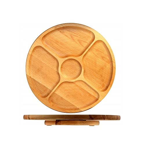 COLLECTOR Drehbrett geteilte Platte rund rund Holzdreher Servieren Snack Eschenholz 33 cm