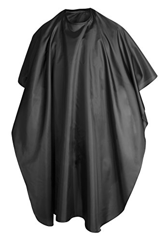 TRIXES Friseurumhang Schwarz Ganzkörperansicht Cape Unisex Professionelle Friseure Kleid für Haar Styling Schnitte und Farben, Friseur Umhänge