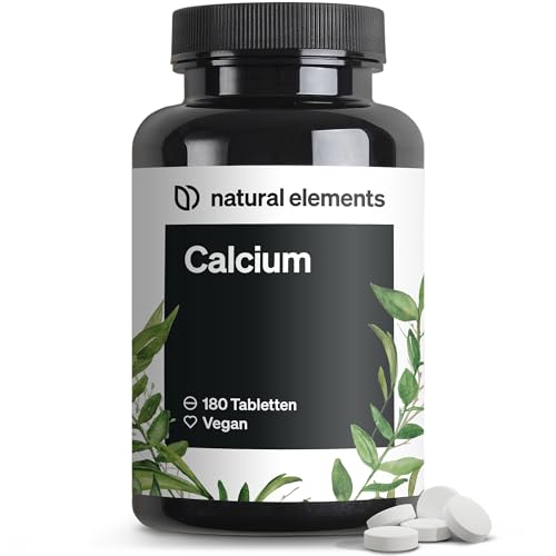 Calcium Tabletten – 800 mg Kalzium aus Calciumcarbonat pro Tagesdosis – 180 Tabletten für 3 Monate – vegan, hochdosiert, ohne unerwünschte Zusätze – in Deutschland produziert & laborgeprüft