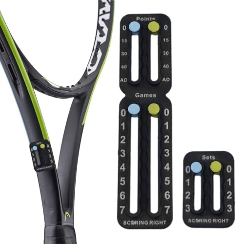 SIRLOMU 1 Satz Zählplatte für Tennis und Padel-Tennis（Schwarz）, Selbst Trainer, Padle Tennis Schläger, Tennis Gadget, Tennis Accessories, Training Zubehör, Paddle Tennisr