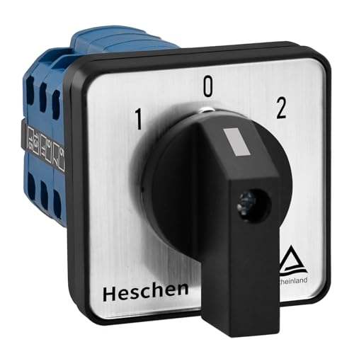 Heschen Universal Drehnockenschalter LW28-20/D404.4 660V 20A 3-fach 4 Phasen 16 Klemmen CE Blau