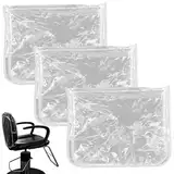 Plastikstuhlabdeckungen, 4PCS Salon Stuhl Deckungsabdeckungen Protectors Water of Stuhl Rückenabdeckungen Staubdichtes PVC Clear Stuhl Deckabdeckungen Barber Stuhl Cover für die meisten Salonstühle 2