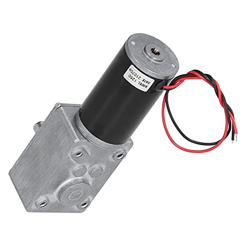 Tbest Lüftermotoren, Schneckengetriebemotor, selbstsichernde Turbine, elektrische Reduktion aus Aluminium-Druckguss, 12 V, 80 U/min, 80 U/min