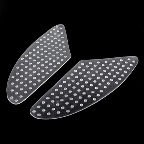 QIUMING Motorräder Tank Gummi Schutz Aufkleber Universal Motorcycle Side Gas Knee Grip Protection Non-Slip Rubber Decal 3D Motorrad Anti Rutsch Aufkleber Motorcycle Tank Traction Pad(Transparenz)