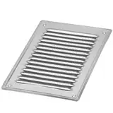 KOTARBAU® Lüftungsgitter 230x165 mm Edelstahl Silber Abluftgitter für Kamin Belüftung mit Insektschutzgitter beständig gegen Korrosion