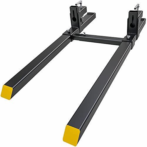 YITAHOME Palettengabel Gabelträger 680kg Tragfähigkeit Gabelzinken 152cm Gesamtlänge mit 110cm-Gabelblatt Gabelstapler 460-860mm Einstellbar Gabelstaplerzinken Frontlader Palettenrahmen