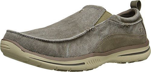 Skechers Herren Relaxed Fit-Elected-Drigo Halbschuhe, Taupe, 40.5 EU