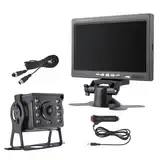 Auto Rückfahrkamera 7-Zoll-LKW-Monitor-Kit 24 V AHD 1080P Rückansicht/Frontkamera Wasserdicht IP68 Für Anhänger/Wohnmobil-Parkplatz Rückfahrkameras(700DH-CL-MBUSD-15M)