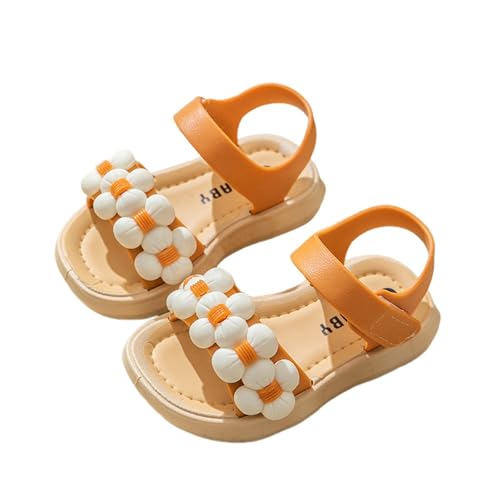 Generisch sandalen mädchen, Sandalen Für Mädchen Sommer Blumen Kinderschuhe Flache Rutschfest Strandsandalen Leicht Weiche Sommerschuhe Outdoor Bequeme Sandaletten, 25