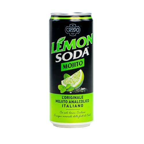 Lemon Soda Mojito Limonade (24 x 330ml) von Crodo - alkoholfreie Limettenlimonade - natürliche Aromen - Limettensaft aus Süditalien - erfrischend fruchtig - Cocktail alkoholfrei - EINWEG Dose
