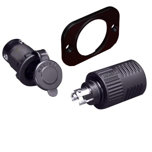 Marinco 2 und 3 Ladesysteme 40A, Stecker mit 3 Drähten und Behälter Schwarz (Black)