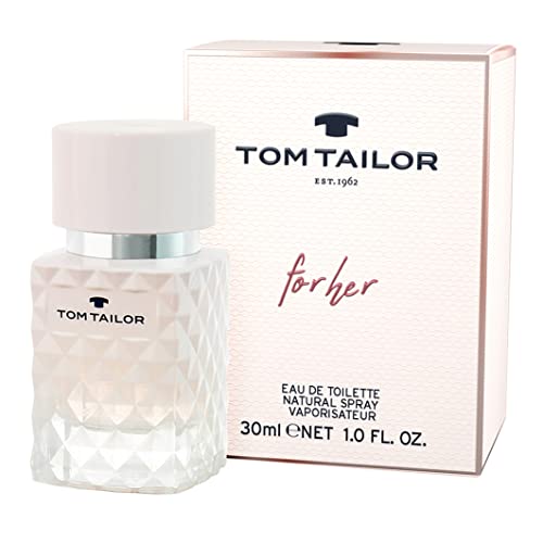 Tom Tailor Damen Parfum for her, 30 ml I verführerisches Eau de Toilette Damen I Women Parfum für jedes Alter I sportlich-elegante Kombination aus Pfirsich, Rose & Moschus I Casual, frisch spritzig