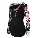 Rrunsv Umstandskleid Sommer Schwangerschaftshose Damen Stillshirt Langarm Umstandsshirt V-NeckSchwangerschaftsshirt Schwangere Nursing Tops Umstandsmode(Verpackung MEHRWEG) Umstandskleid Sommer kf251