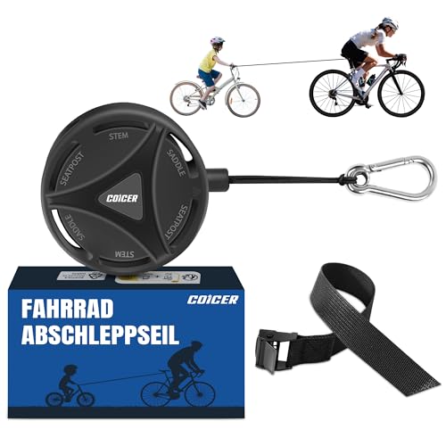 COICER Fahrrad Abschleppseil Kinder,2M Fahrrad Traktionsseil,Eltern Kind Zugseil Abschleppseil Fahrrad Kinderfahrrad für Kinder MTB Bike Abschleppsystem