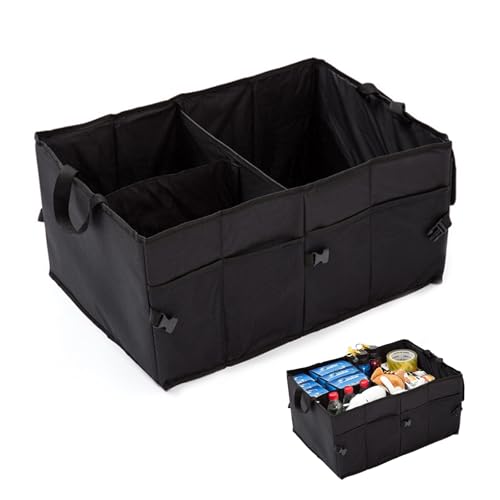 BDHYYM Auto Rücksitz Organizer Zusammenklappbar, auto organizer kinder mit Netzabdeckung, Auto Zubehör Kofferraum Organizer, Großer Stauraum Aufbewahrungsbox für Spielzeug Trinkflaschen Snacks Bücher