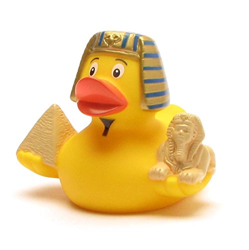 Duckshop I City Duck Ägypten I Quietscheente - L: 7,5 cm I inkl. Badeenten-Schlüsselanhänger im Set I Geschenk für Ägypten Liebhaber I Geschenk für Reisende