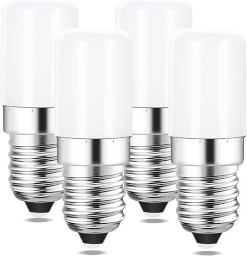 Kühlschranklampe E14 LED Lampe 1.5W, Led Birne E14 Kaltweiß 6000K, Ersetzt 15W Halogenbirne, 360° Abstrahlwinkel, Nicht Dimmbar,120 Lumen Leuchtmittel E14 Für KüHlschrank, Nähmaschine 230v AC, 4er Set