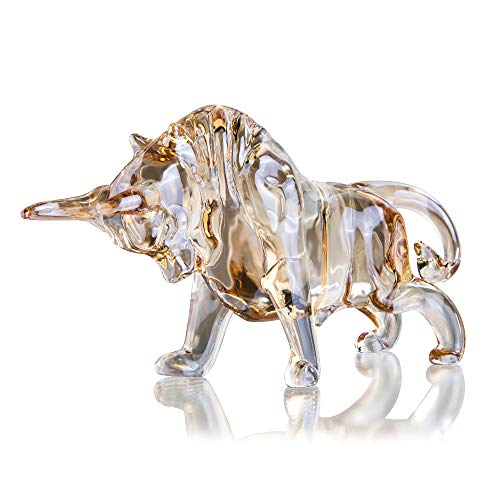H&D HYALINE & DORA Kristall Wall Street Stier Figur Glas FengShui Skulptur Home Office Schreibtisch dekorative Verzierung