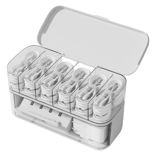 Mehrere Kabelorganisatoren Box 10 Fächer Staubdes Designs Zubehör Für Aufräumarbeiten Zu Hause Und Büros Platzeinsparung