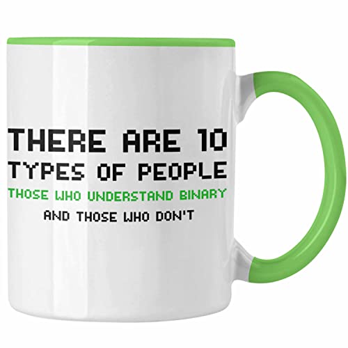 Trendation - Programmierer Tasse Geschenk Programmierer Gadget Lustig Geschenkidee Männer Zubehör Informatiklehrer IT Programmierer (Grün)