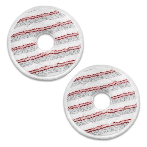 2 Stück Mikrofaser-Wischpads, Wischmopp für Vileda Spin and Clean Mop, Ersatz-Moppkopf, kompatibel mit Vileda Spin Mop und Eimer-Set (rot)