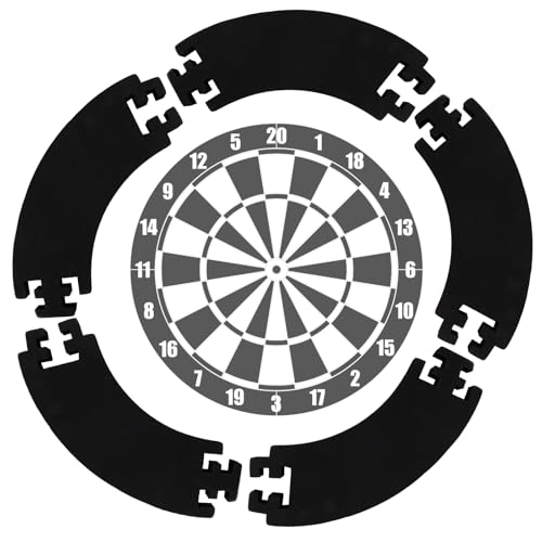 GOEDCH Dartscheibe Schutzring: 5pcs Dart Surround Auffangring, Eva Surround Wandschutz, Dartscheibe Surround für Dart Schutz, Dartboard Schutzring, Wandschutz Ring, Trainingsboard,45cm