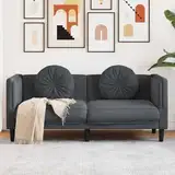 Emmtore Sofa,Polstersofa mit Kissen,Loungesofa,Designsofa für Wohnzimmer, Couch Wohnzimmersofa,Modern Samt,Dunkelgrau,2-Sitzer