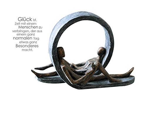 Casablanca - Deko Skulptur - Dekofigur Auszeit aus Kunstharz - broncefinish - Höhe 22 cm - Breite 29,5 cm