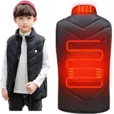 Beheizbare Weste Kinder Elektrische beheizte Winterjacke for Kinder, USB-beheizte Kinderjacke, intelligenter beheizter Mantel, elektrische Körperwärmerweste, elektrische Heizweste