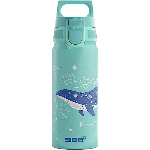 SIGG WMB ONE Dive Kinder Trinkflasche (0.6 L), schadstofffreie und auslaufsichere Kinderflasche, federleichte Wasserflasche aus Aluminium, Made in Switzerland