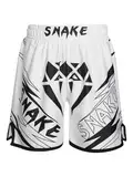 Freebily Kinder Jungen MMA Box Shorts Muay Thai Kickboxen Kurze Hose Trainingshose zum K1 Boxen Käfigkämpfen Lauf- Kampfkunst Kampfsport Weiß&Snake 158-164