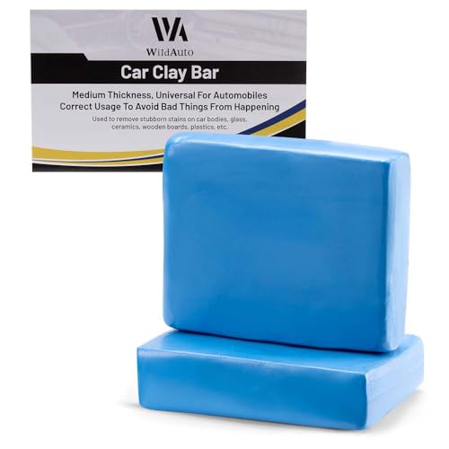 Auto Reinigungsknete Lackreinigungsknete zur Lackpflege und Felgenreinigung for Auto, Motorrad, Wohnwagen Ideal vor dem Lackieren, Versiegeln, Wachsen oder dem Aufbringen 100g-WildAuto (2PCS)