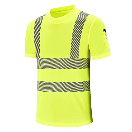 Warnschutz T-Shirt Warnschutzshirt gelb Warnshirt sicherheits Tshirt Warnschutz Arbeitskleidung Baustelle warn Shirt gelb