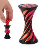 Spiralkegel Spielzeug, Spiral 3D Kegel Dekom Pressions Spielzeug 3D Gedrucktes Spiral Kegel Zappel Spielzeug Durchgang Spyramide Zappel Spielzeug zur Entspannung bei Stress und Angst (Rot)