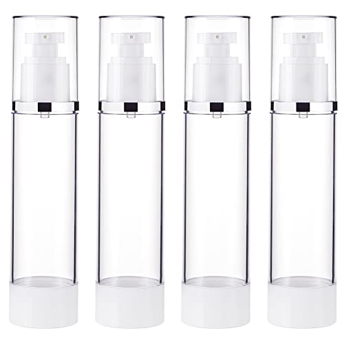 BENECREAT 4 Packung 100 ml Airless-Pumpflaschen Vakuum-Reiseflaschen Nachfüllbare Kosmetikflaschen Für Lotion Shampoo, Stiftung, Ätherisches Öl, Anderes Schönheitsprodukt