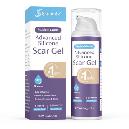 Narbencreme Gel 50g, medizinisches Silikon Narbensalbe für chirurgische Narben, Kaiserschnitt, Aknenarben, Verbrennungen, Keloide, Behandlungen für alte und neue Narben