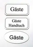 Gravola Gäste,Gravurschild, Türschild, versch. Schilder,60 x 30 mm, Gästehandtuch, Gäste WC