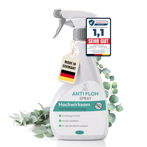 Animal Vita® Flohspray für Wohnung und Möbel [TESTURTEIL SEHR GUT 04/25] gegen Flöhe bei Hunden und Katzen - Alternative zu Fogger gegen Flöhe - Flohmittel für Wohnung, hochwirksam & laborgeprüft