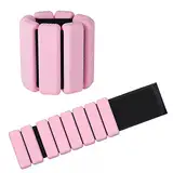 2 PCS Handgelenkgewichte Knöchelgewichte Set Gewichtsmanschetten für Fuß oder Handgelenk auf Bewegung Gehen Joggen Yoga Aerobic Pilates Gewicht Fitness Armband (black) (pink)