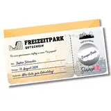 EQUIK PRODUCTS Gutschein Freitzeitpark | Rubbelaufkleber | Gutscheinkarte, Rubbelüberraschung | Überraschungskarte zur Einladung in einen Freizeitpark (Freizeitpark)