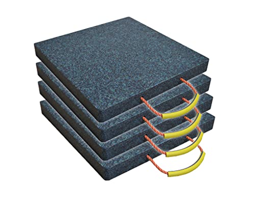 4 Stück Abstützplatten 300x300x40mm, 8t, Unterlegplatten, Kranplatten, Kranabstützplatten, LuxTek