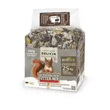 DELICIA® Eichhörnchen FutterMix (600g) · Eichhörnchen Futter mit Nüssen, Früchten & Kernen · Ganzjahresfutter für Winter & Sommer · Streufutter für Nagetiere · 100% Natürlich