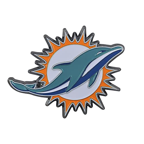 NFL Miami Dolphins Color Emblem, Türkis, 2,5 x 3,15 cm